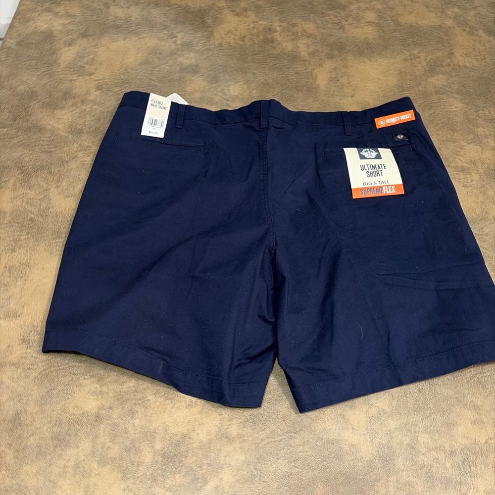 Dockers Ultimate Short Mens 46 Navy Blue Supreme Flex Big & Tall New